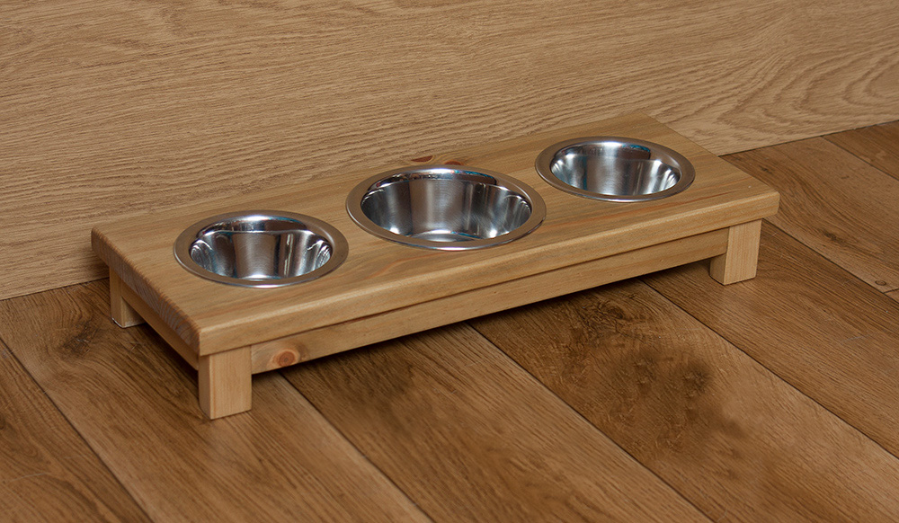 Miski dla kota na stojaku z imieniem MIX 0,22L/0,45L 11 Bufet stojak trzy miski pies/kot XS/S MIX