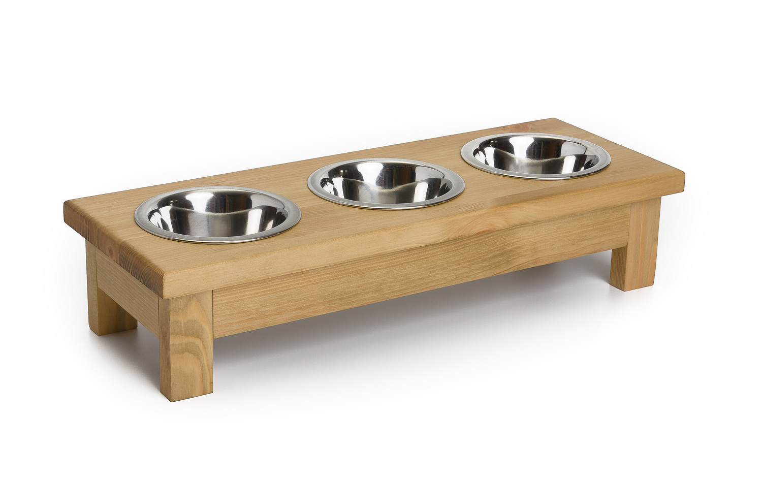 Stojak na 3 miski dla psa i kota XS 0,22 L– Drewniany, personalizowany 14 Stojak dla psa i kota z trzema miskami XS 0,22 L