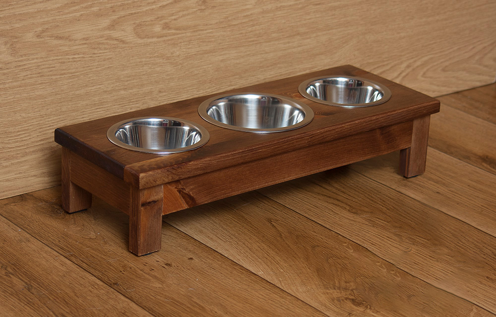 Miski dla kota na stojaku z imieniem MIX 0,22L/0,45L 10 Bufet stojak trzy miski pies/kot XS/S MIX