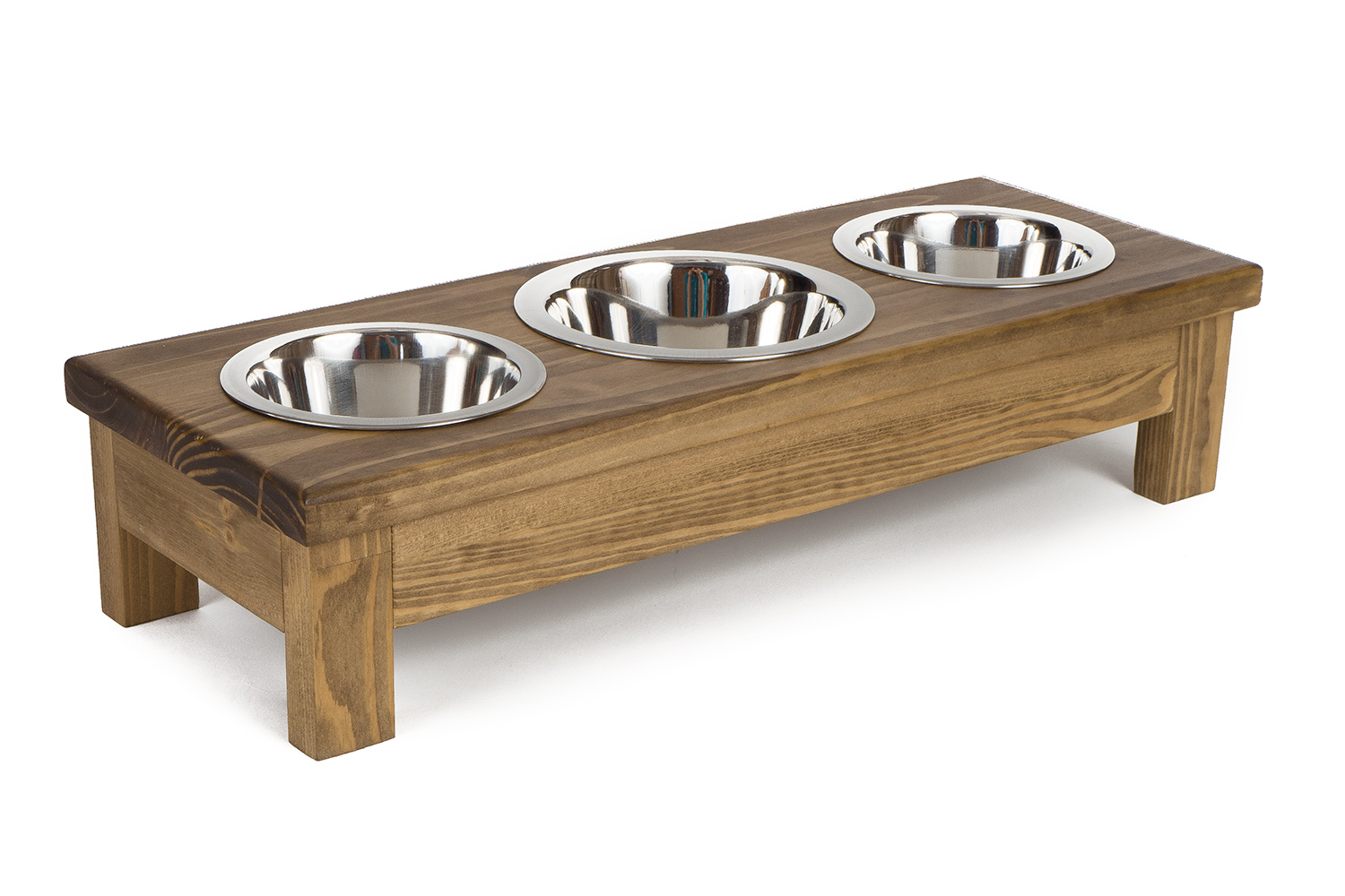 Miski dla kota na stojaku z imieniem MIX 0,22L/0,45L 7 Potrójna miska dla kota na stojaku