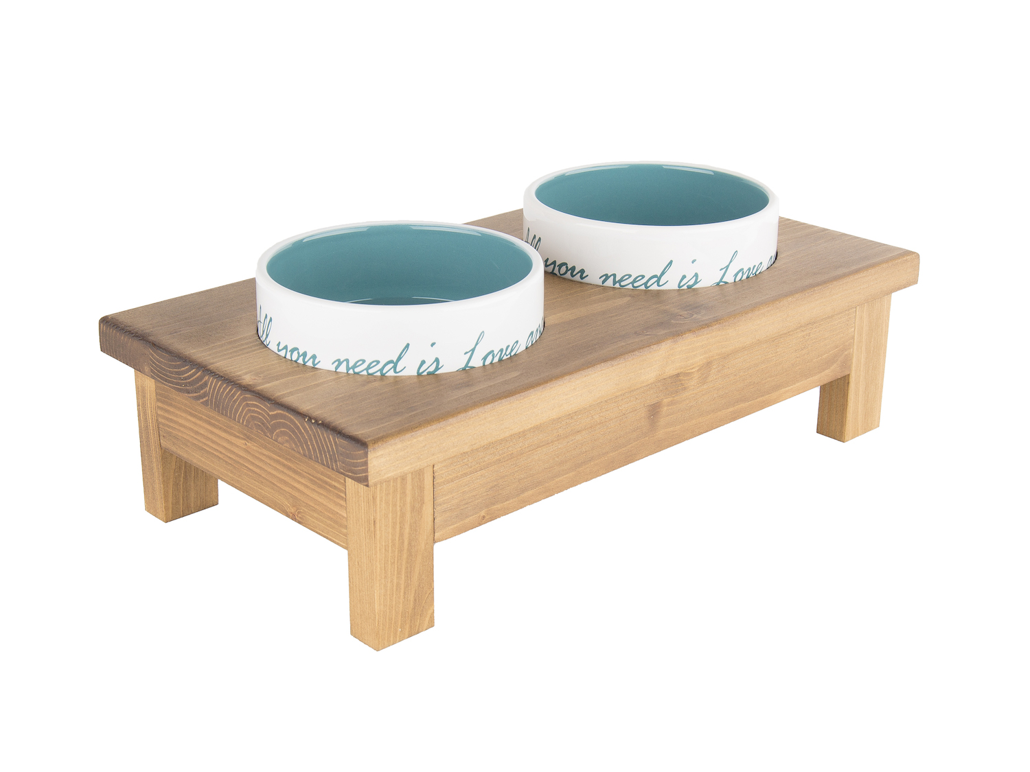 Stojak dwie miski ceramiczne dla psa lub kota - roz. S 0.3 L 3 Bufet stojak dwie miski ceramiczne dla psa lub kota