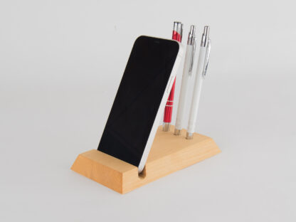 Drewniany stojak na smartfona