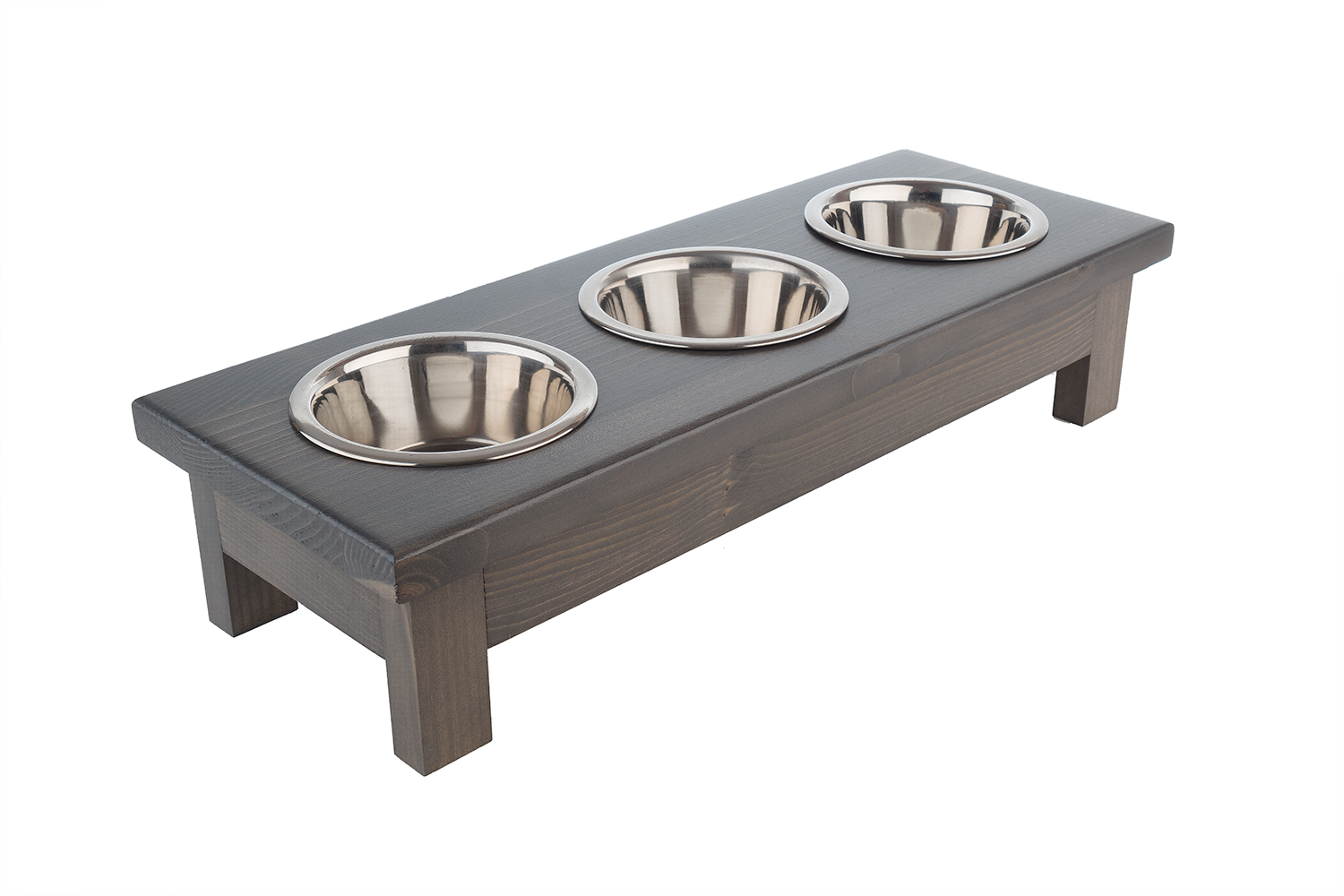 Miski dla kota na stojaku z imieniem MIX 0,22L/0,45L 6 Bufet stojak trzy miski XS pies/kot