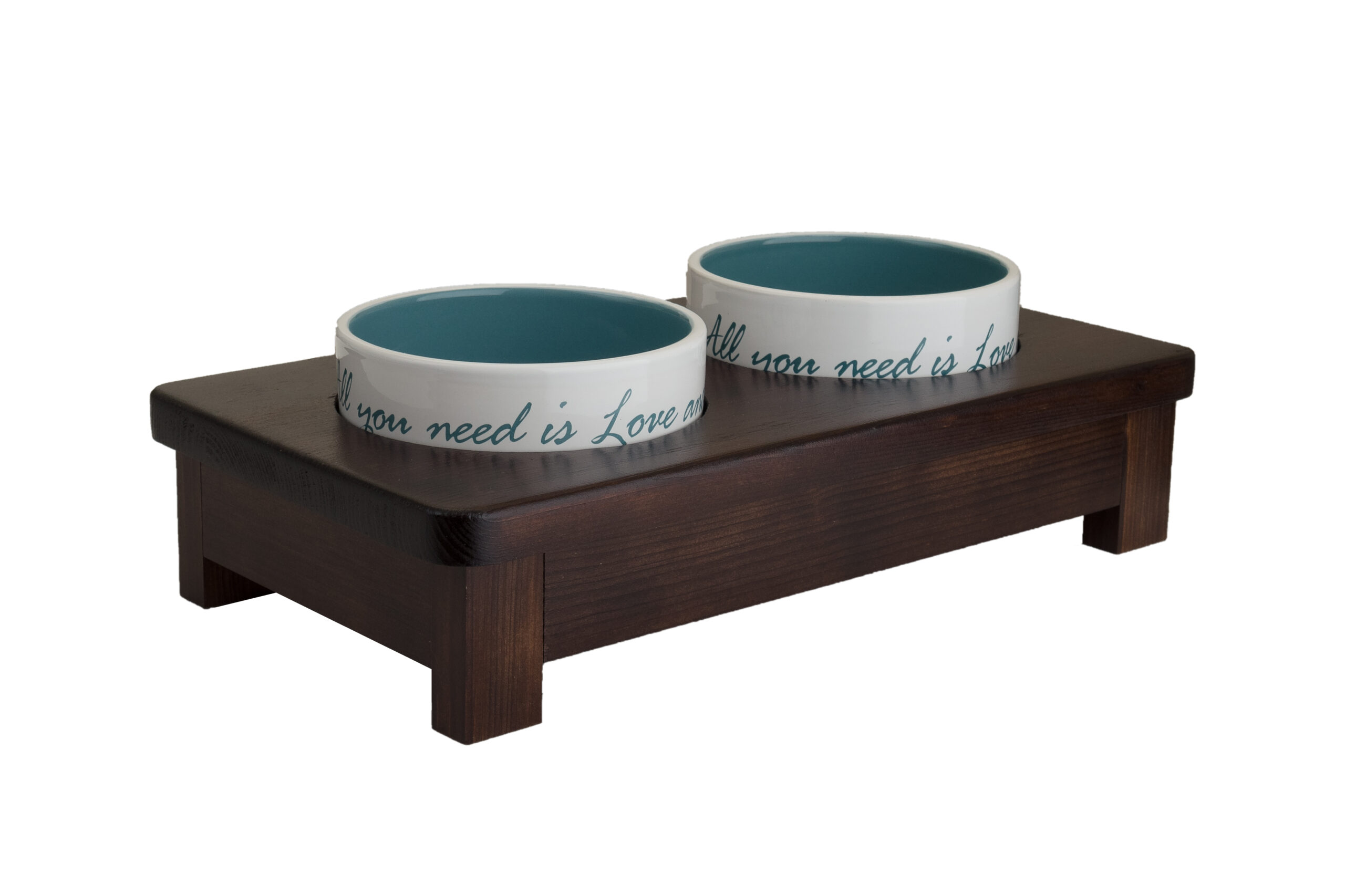 Stojak dwie miski ceramiczne dla psa lub kota - roz. S 0.3 L 8 Stojak dwie miski ceramiczne dla psa lub kota