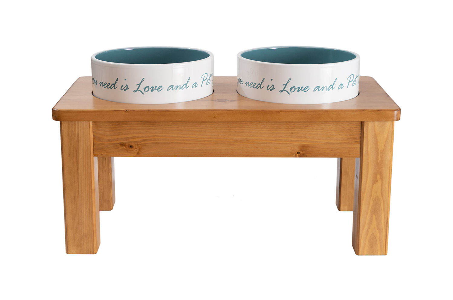 Stojak na 2 ceramiczne miski dla psa 1,4L – stabilny i elegancki 3 Stojak dwie miski ceramiczne dla psa L 1.4 L - orzech