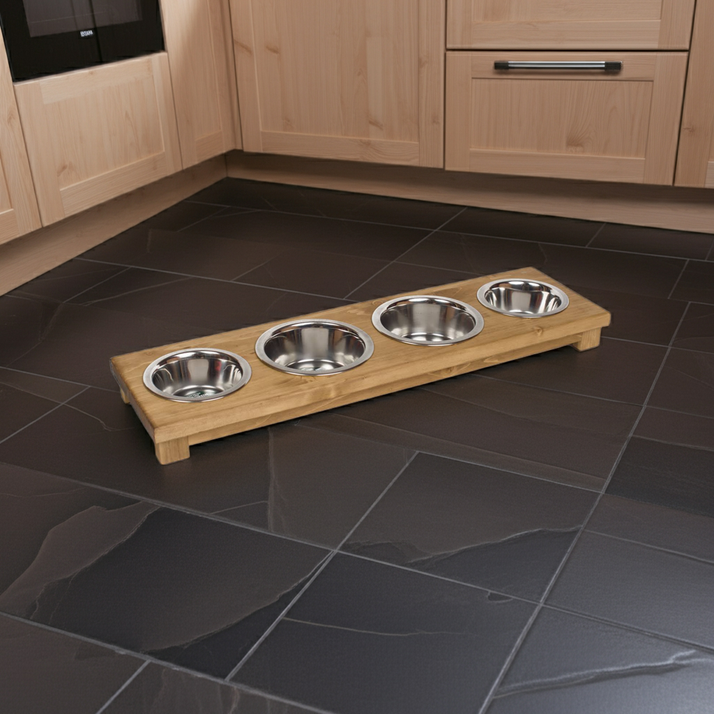 Stojak cztery miski dla psa kota MIX XS/S 0,22L i 0,45L 1 Stojak cztery miski dla psa kota