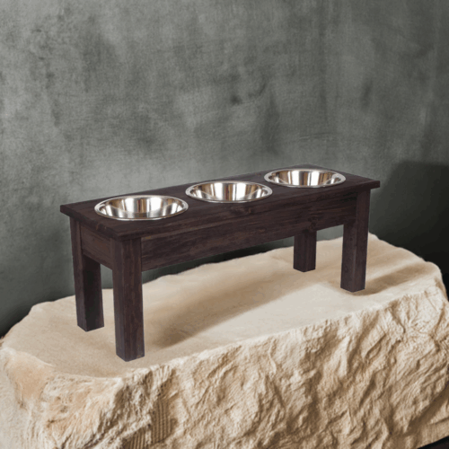 Stojak z miskami dla psa roz.XL 3x2,8 L