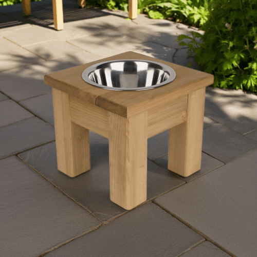 Stojak dla psa z jedną miską M (0,9 L) – personalizowany i praktyczny!