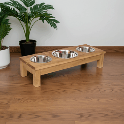 Stojak na trzy miski dla psa MIX S i M Stojak odpowiedni dla mniejszych i średnich psów