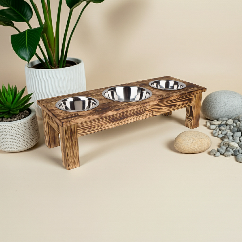 Stojak z miskami dla dużego psa MIX L/XL 1 Stojak z miskami dla dużego psa MIX L/XL